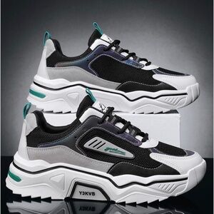 2024 Men’s Casual Sci-Fi Warrior Shoes,Running Sneakers - Black/Green